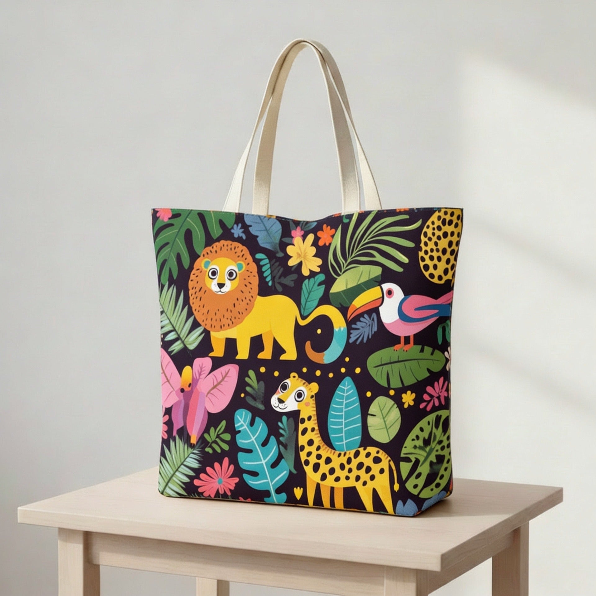 Colourful Wild Animals - Tote bag