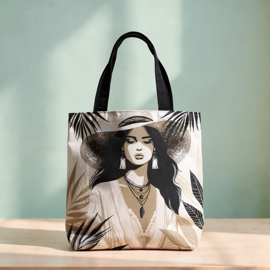Lady in Hat tote bag