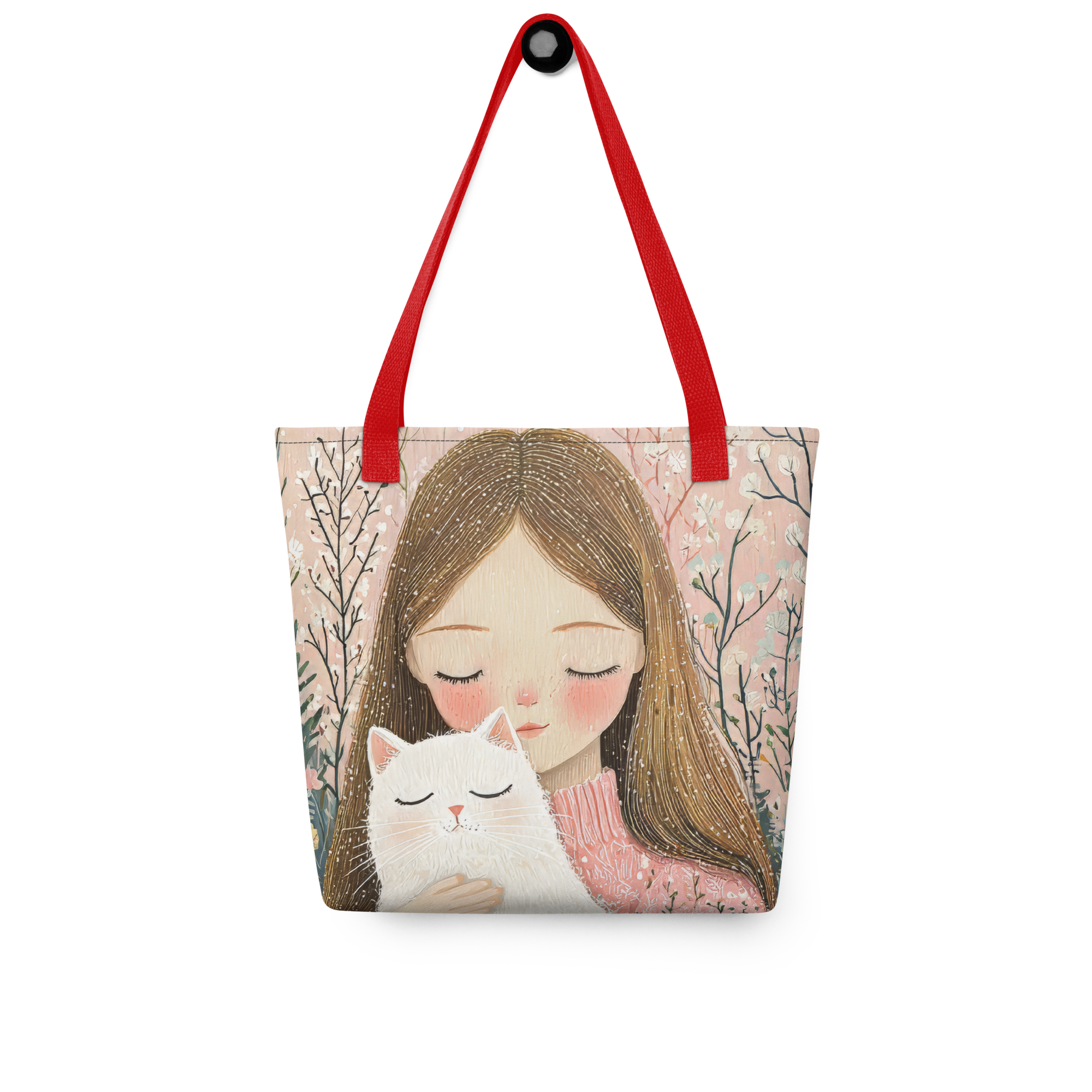 Girl and Cat Tote bag