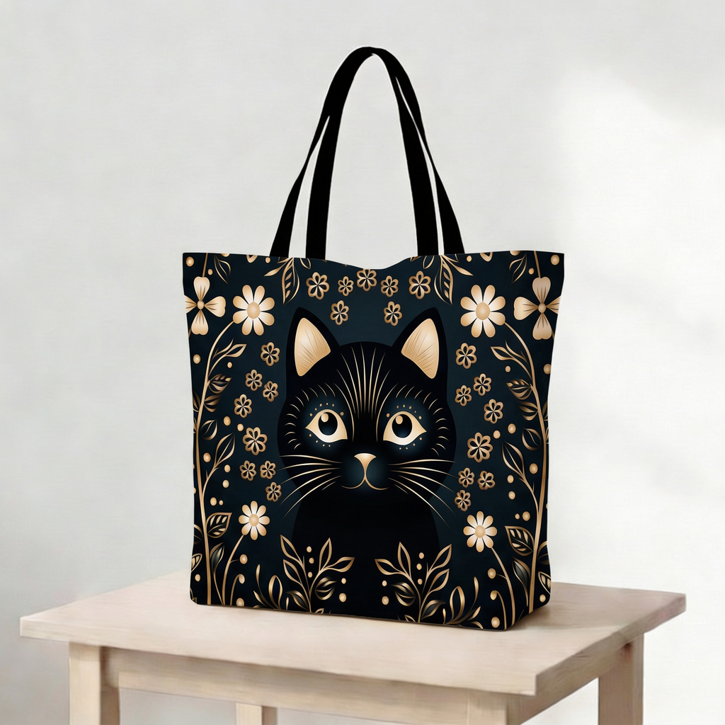 Bold Cat Print Tote bag