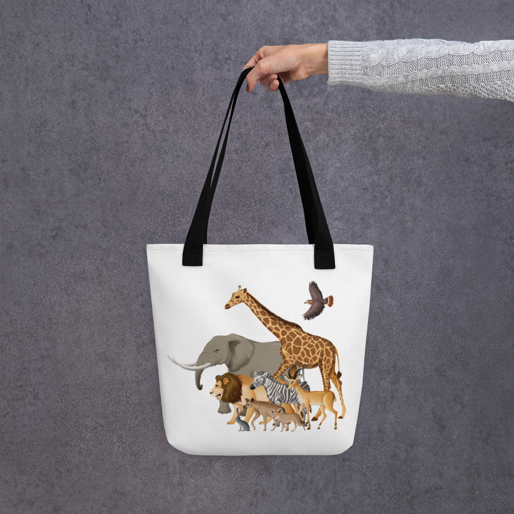 Wild Animals Walking Together Tote bag
