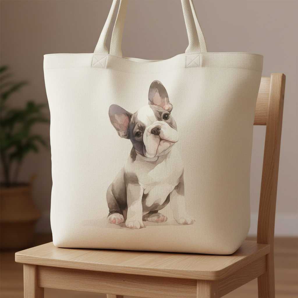 French Bulldog puppy Tote bag