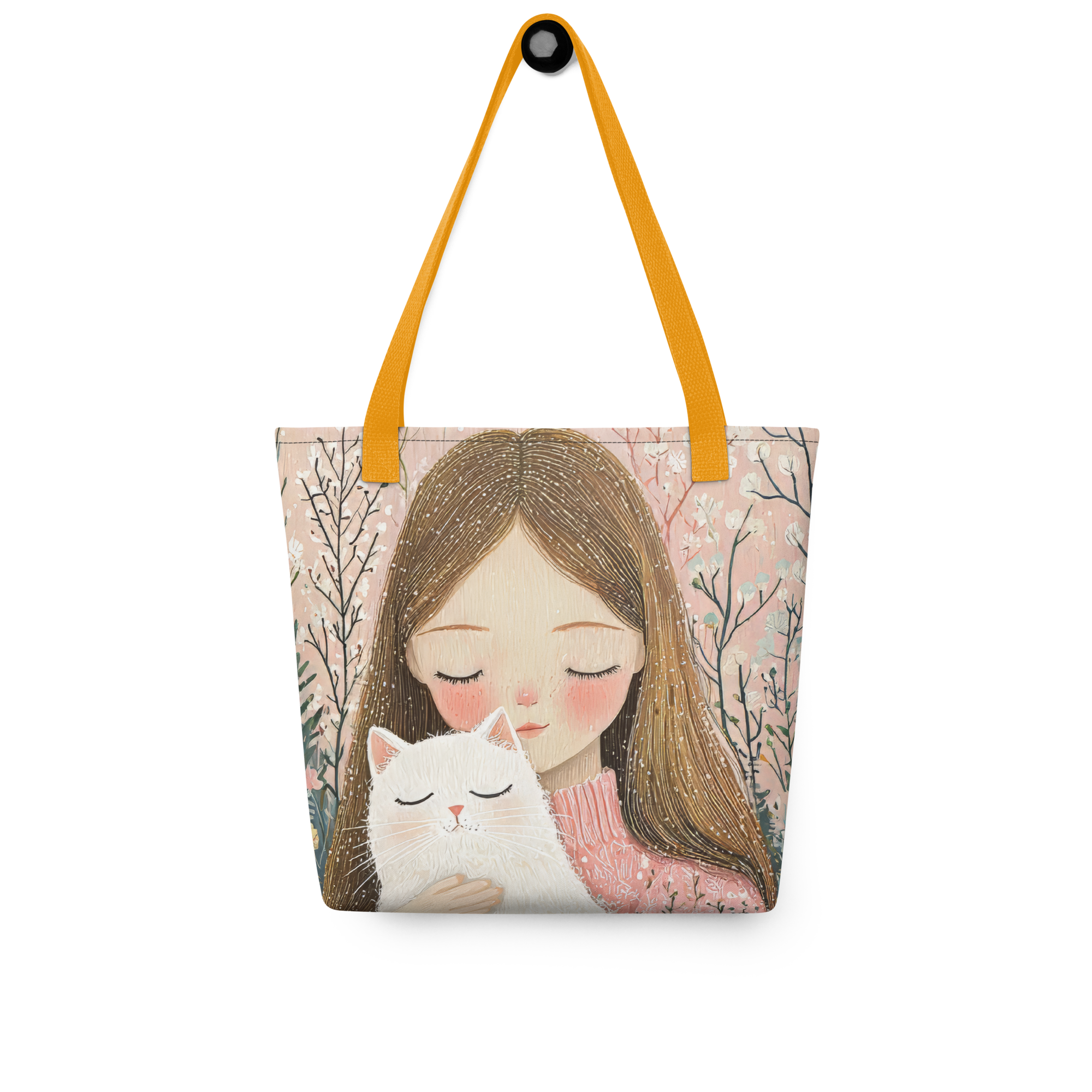 Girl and Cat Tote bag