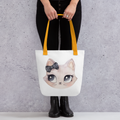 Cat with bow Tote bag